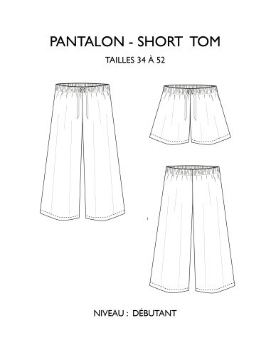 Padrão de calça e short Tom - Églantine & Zoé