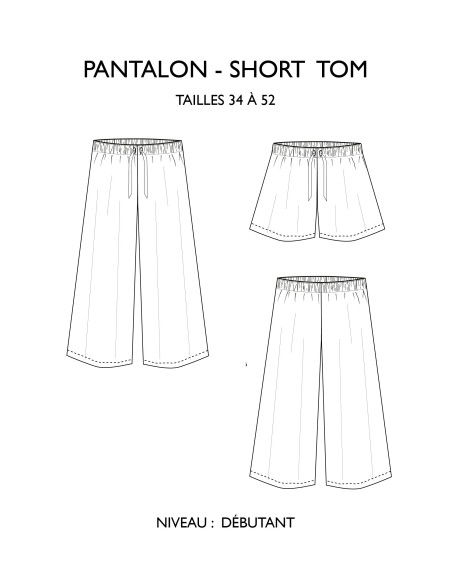 Padrão de calça e short Tom - Églantine & Zoé