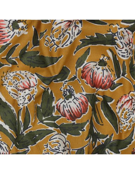 Tecido de algodão indiano block print Serina - Ocre