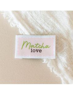Etiqueta tecida para costurar Matcha love