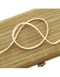 Cordão de spaghetti lycra 5 mm - Cru