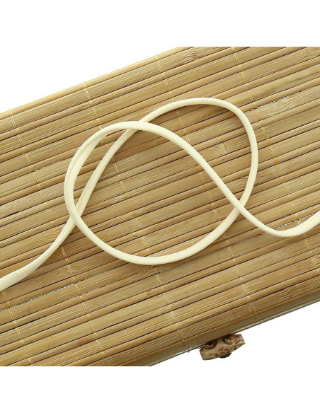 Cordão de spaghetti lycra 5 mm - Cru