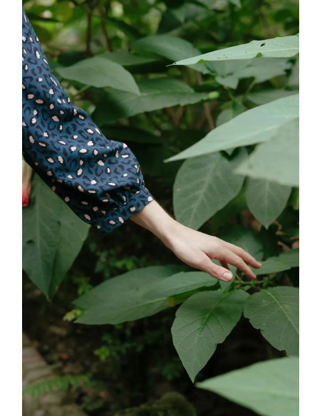 Tecido viscose Bagheera Azul - Églantine & Zoé