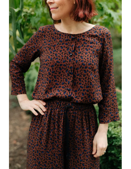 Tecido viscose Bagheera Chocolate - Églantine & Zoé