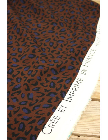 Tecido viscose Bagheera Chocolate - Églantine & Zoé