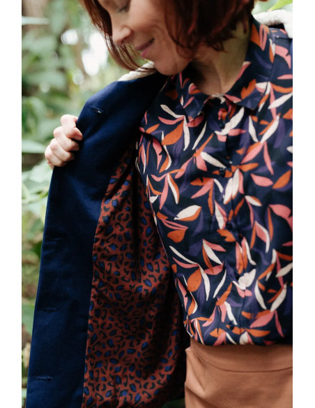 Tecido viscose Mowgli Azul tinta - Églantine & Zoé