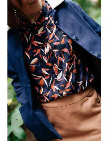 Tecido viscose Mowgli Azul tinta - Églantine & Zoé