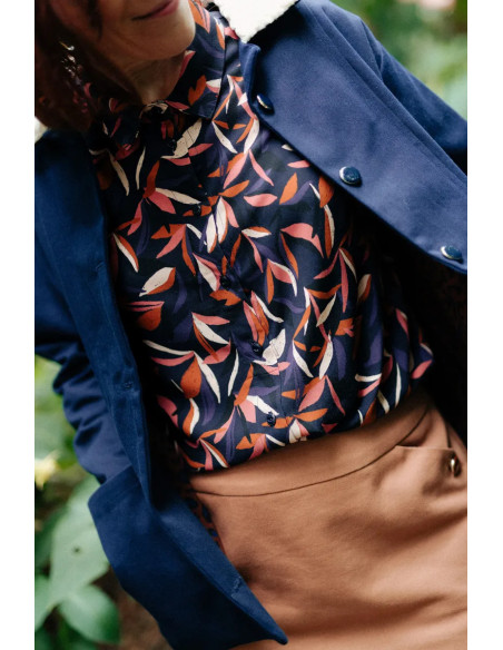 Tecido viscose Mowgli Azul tinta - Églantine & Zoé
