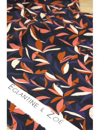 Tecido viscose Mowgli Azul tinta - Églantine & Zoé
