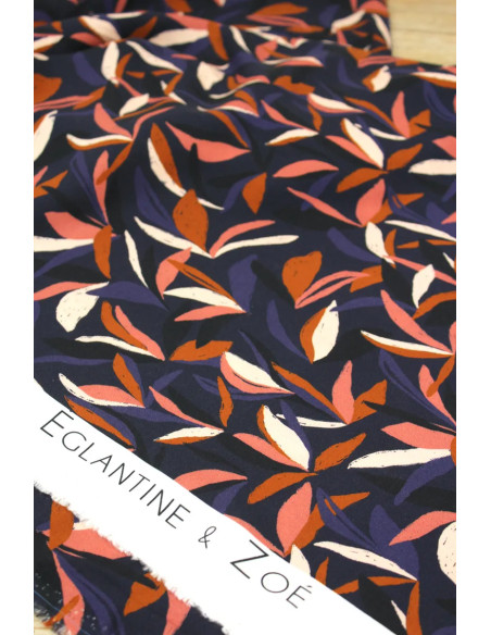 Tecido viscose Mowgli Azul tinta - Églantine & Zoé