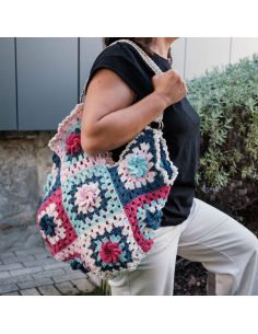 Kit de crochê - Bolsa Granny square