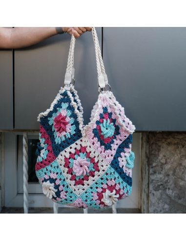 Kit de crochê - Bolsa Granny square