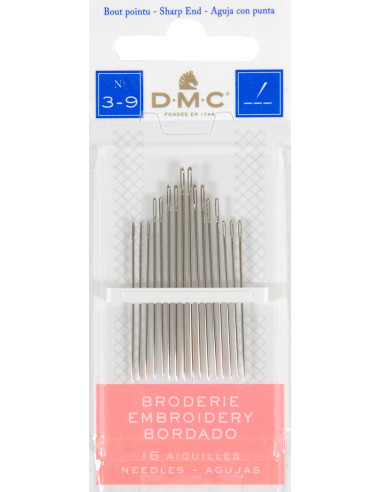 Agulhas de bordar DMC n°3-9