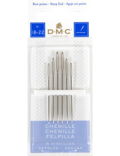Agulhas de bordar chenille DMC n°18-22