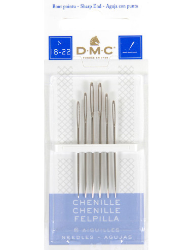 Agulhas de bordar chenille DMC n°18-22