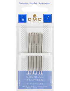 Agulhas de bordar chenille DMC n°18