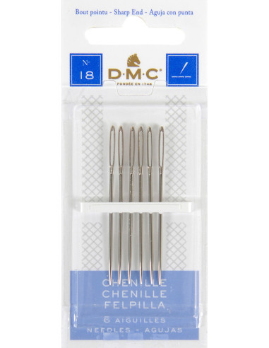 Agulhas de bordar chenille DMC n°18