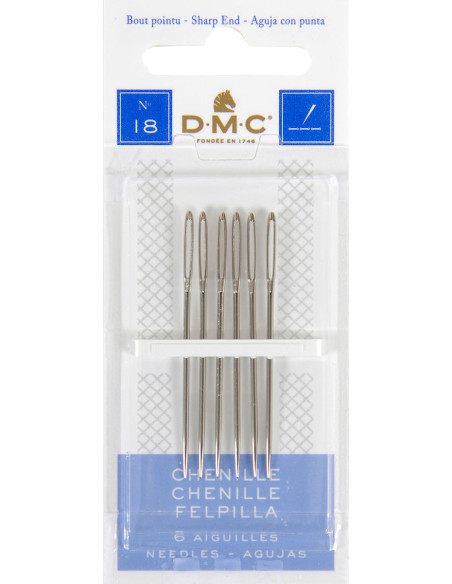 Agulhas de bordar chenille DMC n°18
