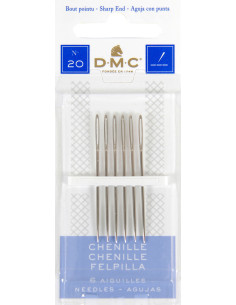 Agulhas de bordar chenille DMC n°20