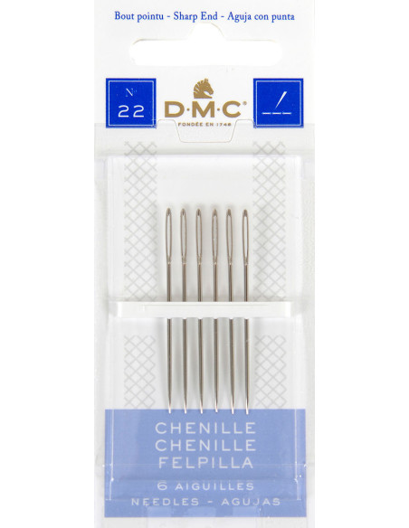 Agulhas de bordar chenille DMC n°22
