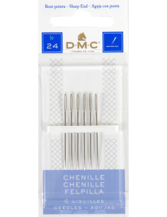Agulhas de bordar chenille DMC n°24