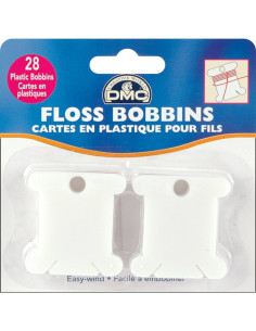 Cartões de plástico para fios de bordar DMC