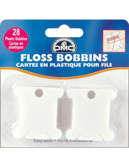 Cartões de plástico para fios de bordar DMC