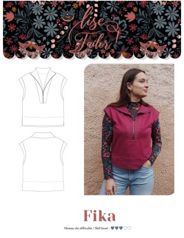 Padrão de colete sem mangas - Fika - Lise Tailor