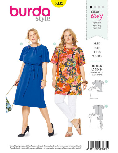 Molde de vestido - Burda 6305