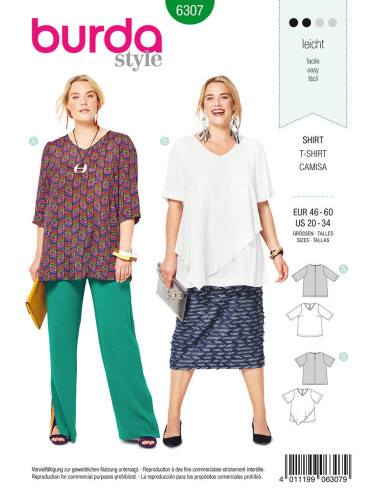 Molde de t-shirt - Burda 6307