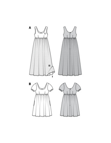 Molde de vestido - Burda 6312