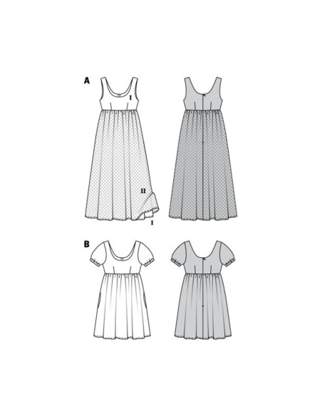 Molde de vestido - Burda 6312