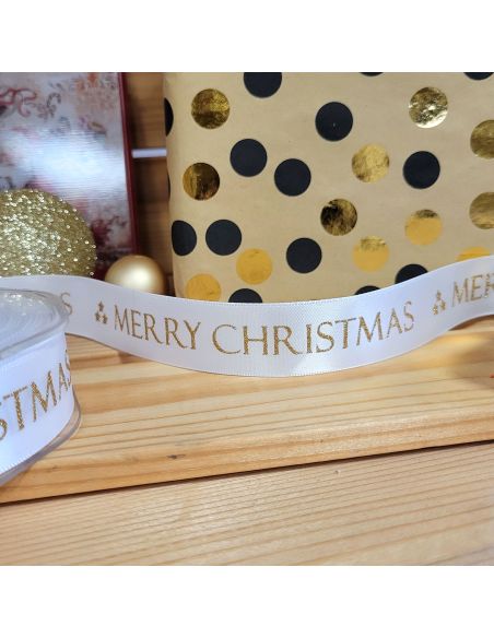 Fita Merry Christmas - Branco