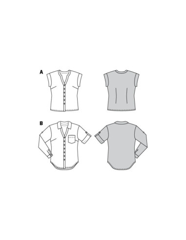 Molde de blusa - Burda 6326