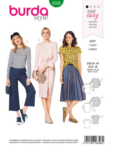 Molde de t-shirt - Burda 6328