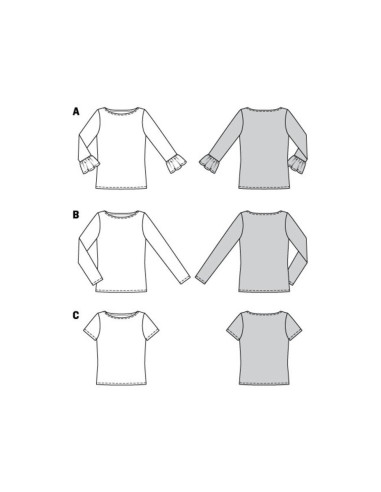 Molde de t-shirt - Burda 6328