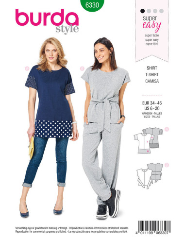 Molde de t-shirt - Burda 6330