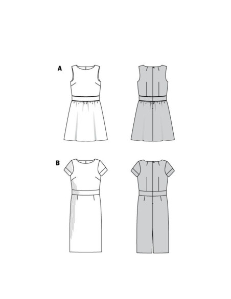 Molde de vestido - Burda 6339