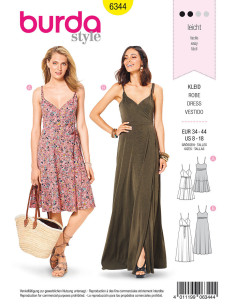 Molde de vestido - Burda 6344