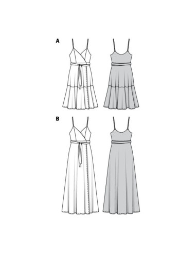 Molde de vestido - Burda 6344