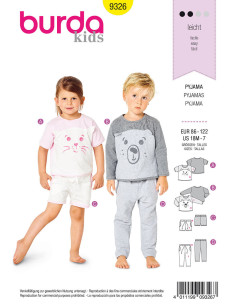 Padrão de pijama - Burda 9326