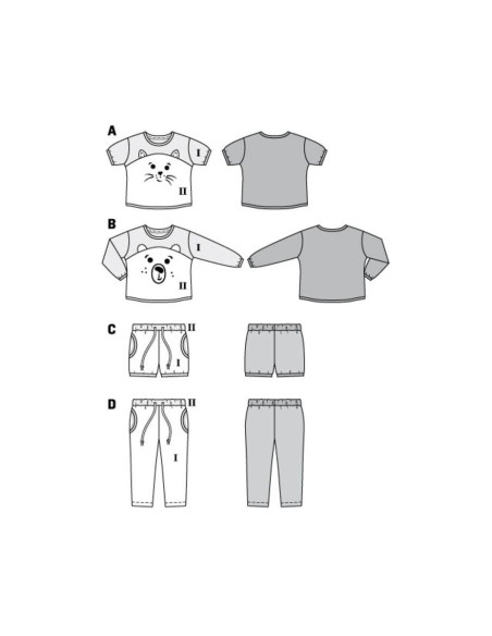 Padrão de pijama - Burda 9326