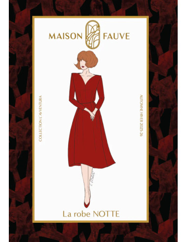 Padrão de vestido Notte - Maison Fauve