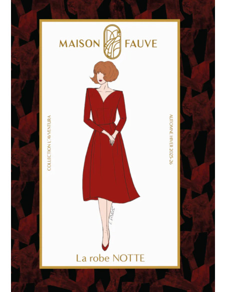 Padrão de vestido Notte - Maison Fauve