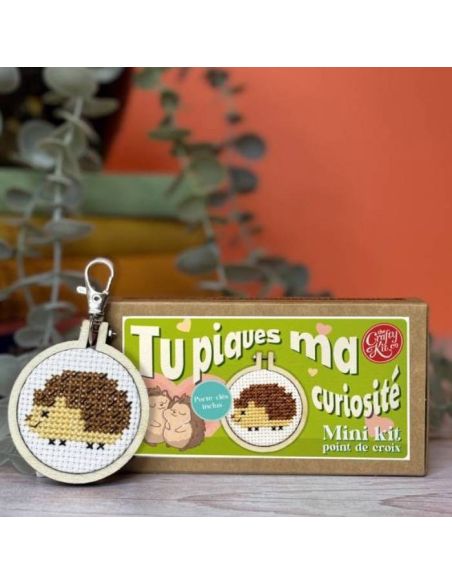 Mini kit de bordado em ponto cruz - Você desperta minha curiosidade