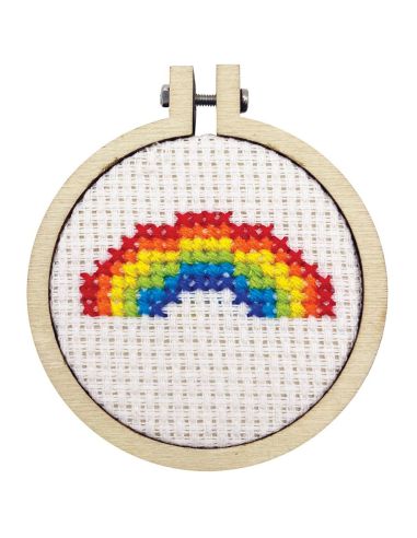 Mini kit bordado ponto cruz - Love is love