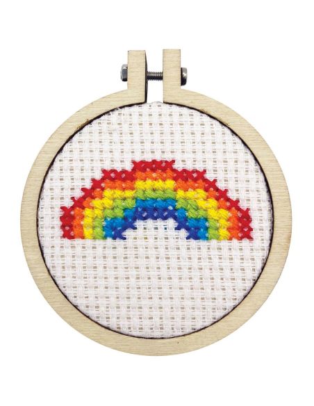 Mini kit bordado ponto cruz - Love is love