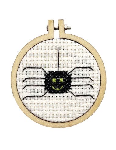 Mini kit de bordado ponto cruz - Aranha da noite, esperança!