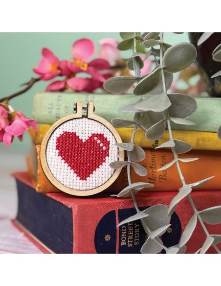 Mini kit bordado ponto cruz - Be my valentine