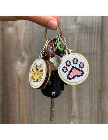 Mini kit de bordado ponto cruz - Para de preguiçar